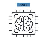 iconos de chip símbolo elementos vectoriales para web infográfico vector