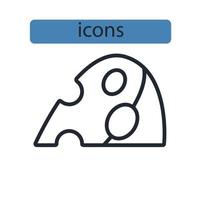 Cheese icons symbol vector elements for infographic web