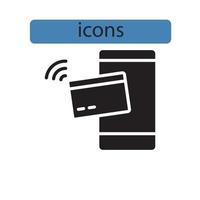 Payment icons symbol vector elements for infographic web