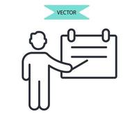 presentation icons symbol vector elements for infographic web