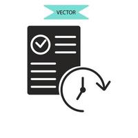 management summary icons symbol vector elements for infographic web