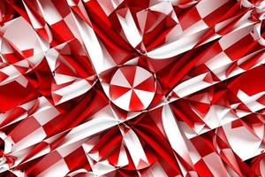 3d illustration red and white  geometric pattern . Geometry  background, pattern photo