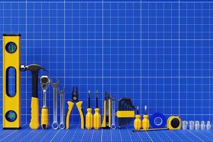 Construction tools. Hand tool for home repair and construction. photo