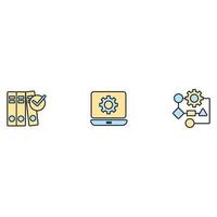 Information Technology Infrastructure Libary icons set . Information Technology Infrastructure Libary pack symbol vector elements for infographic web