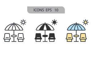 iconos de playa símbolo elementos vectoriales para web infográfico vector