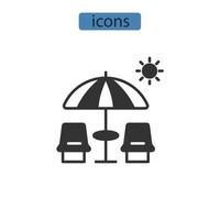 iconos de playa símbolo elementos vectoriales para web infográfico vector