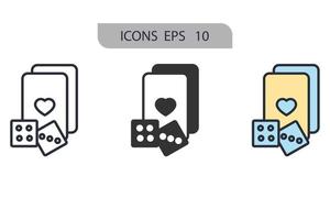 Casino icons  symbol vector elements for infographic web