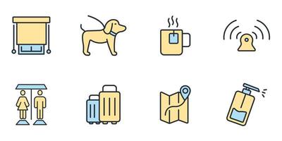 hotel service icons set . hotel service pack symbol vector elements for infographic web