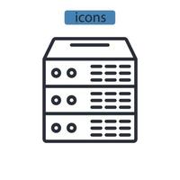 Server icons symbol vector elements for infographic web