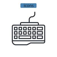 iconos de teclado símbolo elementos vectoriales para web infográfico vector