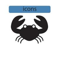 Seafood icons symbol vector elements for infographic web