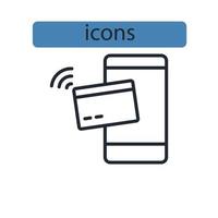 iconos de pago símbolo elementos vectoriales para web infográfico vector