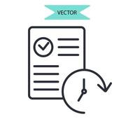 management summary icons symbol vector elements for infographic web