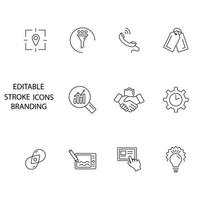 Branding icons set . Branding pack symbol vector elements for infographic web