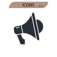 pr icons symbol vector elements for infographic web