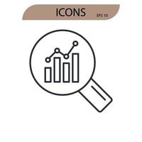 research icons symbol vector elements for infographic web