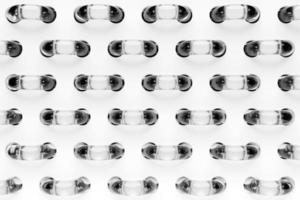 3D illustration of a geometric volumetric abstract background with figures similar to door handles. Modern graphic texture. Geometric pattern. photo