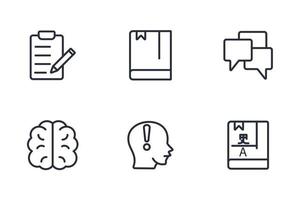 translating and interpreting icons set . translating and interpreting pack symbol vector elements for infographic web