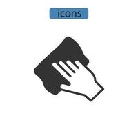 iconos de limpieza símbolo elementos vectoriales para web infográfico vector