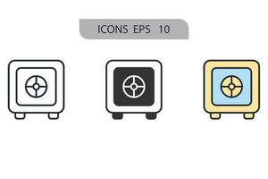 Safe icons  symbol vector elements for infographic web