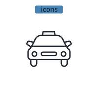 Taxi icons  symbol vector elements for infographic web