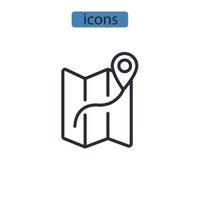 iconos de viaje símbolo elementos vectoriales para web infográfico vector