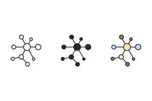 iconos de red símbolo elementos vectoriales para web infográfico vector