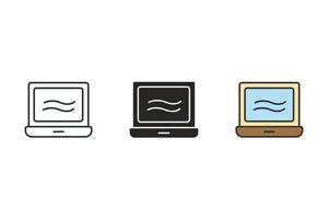 laptop icons symbol vector elements for infographic web