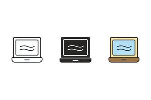 laptop icons symbol vector elements for infographic web