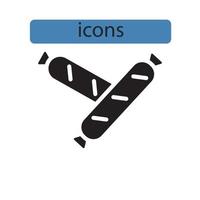 Deli iconos símbolo elementos vectoriales para infografía web vector