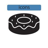 dessert icons symbol vector elements for infographic web