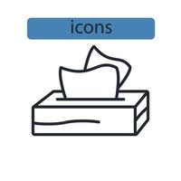 servilletas iconos símbolo vector elementos para infografía web