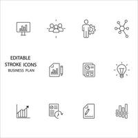business plan icons set . business plan pack symbol vector elements for infographic web