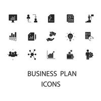 business plan icons set . business plan pack symbol vector elements for infographic web