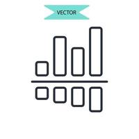 Los iconos de análisis FODA simbolizan los elementos vectoriales para la web infográfica. vector