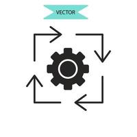 operational icons symbol vector elements for infographic web