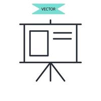 pitch deck iconos símbolo elementos vectoriales para infografía web vector