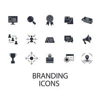 Branding icons set . Branding pack symbol vector elements for infographic web