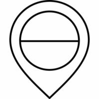 Ukraine Flag In Pin Location Shape Icon Line Style vector