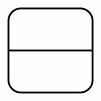 bandera de ucrania en estilo de línea de icono de forma cuadrada vector