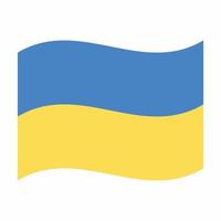 Ukraine Flag Flat Flying Icon Flat Style vector