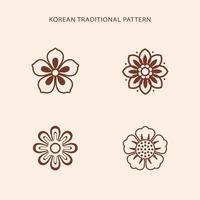 Korean traditional line pattern. Asian style. Korea, china symbol vector
