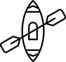 Kayak Outline Icon vector