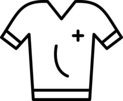 icono de contorno de camisa de polo vector