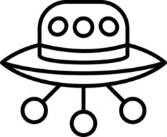 Ufo Outline Icon vector