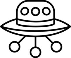 Ufo Outline Icon vector