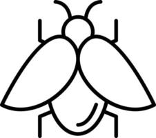 Bug Outline Icon vector