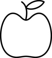 Apple Outline Icon vector