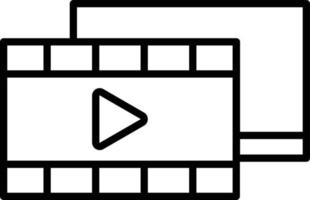 Video Outline Icon vector