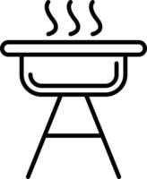 icono de esquema de parrilla vector